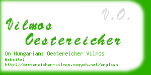 vilmos oestereicher business card